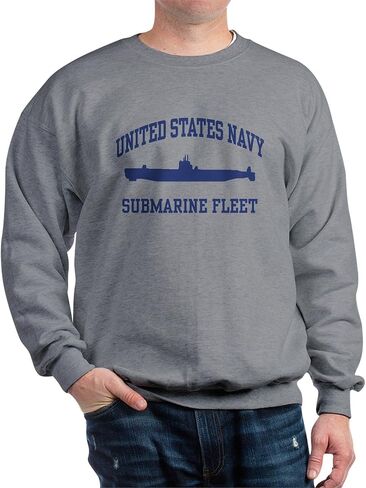 CafePress Navy Submarine Sweatshirt Classic Crew Neck Light Sweatshirt in Kuwait