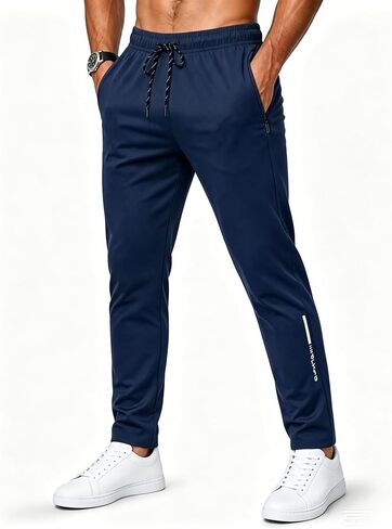 Men's Joggers Quick Dry Athletic Workout Pants with Pockets Stretch Gym Running Jogging Sweatpants in Kuwait