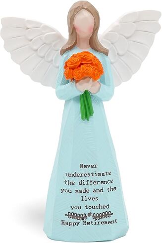2026 Retirement Gift for Woman,5.4" Angel Retirement Figurine for Retiring Coworker,Meaningful Retirement Farewell Keepsake for New Chapter with Box in Saudi Arabia