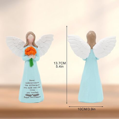 2026 Retirement Gift for Woman,5.4" Angel Retirement Figurine for Retiring Coworker,Meaningful Retirement Farewell Keepsake for New Chapter with Box in Saudi Arabia