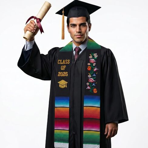 Mexican Graduation Sash 2026 Authentic Graduation Stole Serape Stole Estolas Para Graduación 2026 Mexicanas in Kuwait