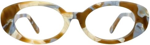 Retro Oval Tortoiseshell Blue Light Blocking Glasses, Acetate Frame Anti Eyestrain Computer Gaming Glasses for Women Men in Kuwait