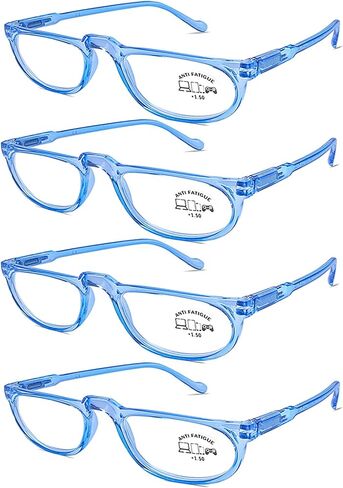 AQWANO Half Frame Readers Computer Reading Glasses Blue Light Blocking Lightweight in Saudi Arabia