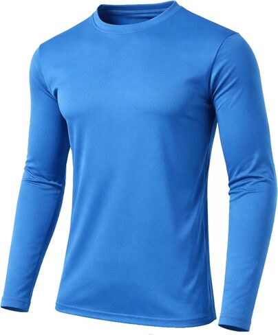 Galaxy by Harvice Men's Long Sleeve Moisture-Wicking Performance Crew Neck Tee in Kuwait