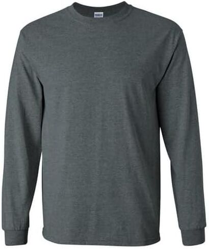 Gildan Crewneck, Long Sleeve T-Shirt, (G2400). Darkheather X-Large in Kuwait