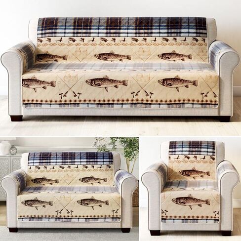 The Lakeside Collection Fly Fishing Furntiure Covers - Sofa, Green, 2139524 in Saudi Arabia