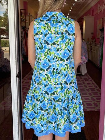 Cicy Bell Womens Floral Mini Dress Summer Casual V Neck Sleeveless Boho Dresses Ruffle Beach Vacation Outfits in Kuwait