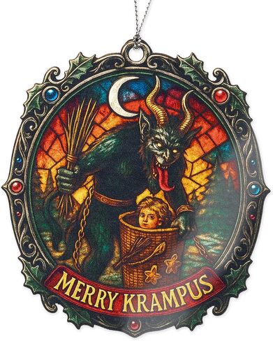 Funny Christmas Krampus Ornament 2026 - Krampus Christmas Decorations - Krampus Decorations - Gothic Christmas Ornaments - Dark Christmas Decor - Christmas Decoration in Saudi Arabia