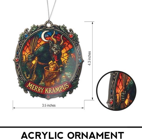Funny Christmas Krampus Ornament 2026 - Krampus Christmas Decorations - Krampus Decorations - Gothic Christmas Ornaments - Dark Christmas Decor - Christmas Decoration in Saudi Arabia