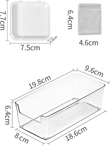 Acrylic Jewelry Organizers and Storage, Clear Travel Jewelry Case with 10 Pcs Portable Organizers and 20 Pcs Zipper Bags for Earrings, Rings, Necklace and Small Items, Jewelry Box Organizer in Saudi Arabia
