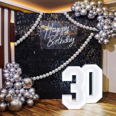 100 Pcs Quick Link Pearl Ball Garland 2.2 Inches Pits Pearl Ball Decoration Chain for Wall Arches Chains Birthday Party Wedding Anniversary Graduation Party Decor, Pearlescent White in Saudi Arabia