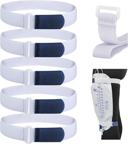 5 Pack Catheter Leg Bag Strap with Buckle Adjustable Urine Drainage Bag Straps Reusable Washable for Secure Drainage Bags in Saudi Arabia