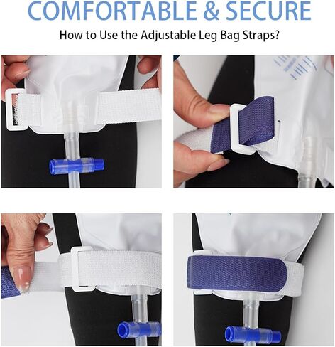 5 Pack Catheter Leg Bag Strap with Buckle Adjustable Urine Drainage Bag Straps Reusable Washable for Secure Drainage Bags in Saudi Arabia