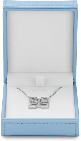 PU Leather Necklace Box Velvet Interior Necklace Gift Box Pendant Case Long Chain Display Storage Case for Anniversary Wedding Birthday Mother's Day (Blue) in Saudi Arabia