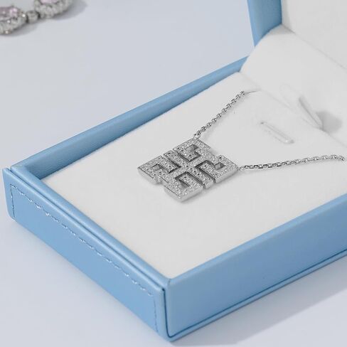 PU Leather Necklace Box Velvet Interior Necklace Gift Box Pendant Case Long Chain Display Storage Case for Anniversary Wedding Birthday Mother's Day (Blue) in Saudi Arabia