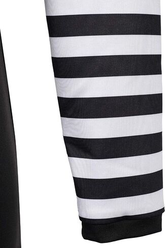 The Puppet Costume Marionette Cosplay Black Dress Striped Stocking Puppet Marionette Adults Women Halloween Outfits (Black, S) in Saudi Arabia
