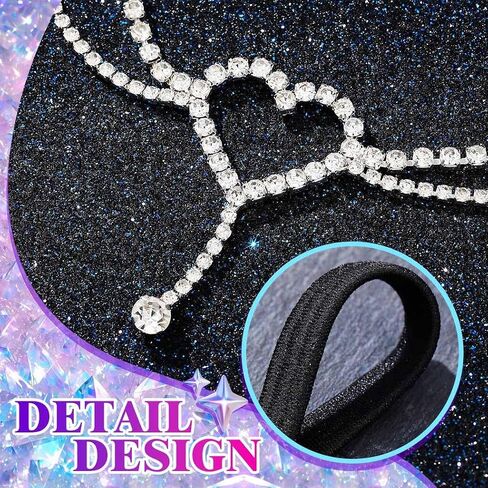 Rhinestone Garter Silver Heart Thigh Jewelry Layered Thigh Chain for Women in Saudi Arabia