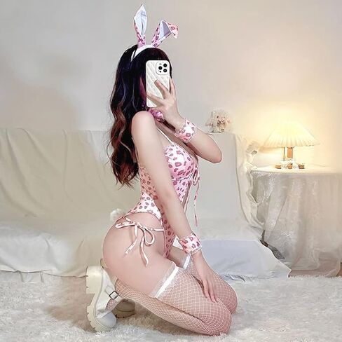 Sexy Cosplay Bunny Costume Anime Pink Rabbit Role Playing Lingerie For Women Bodysuit Bunny Suit With Rabbit Ears in Kuwait