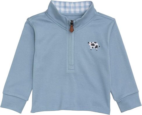 Mud Pie Toddler Boy Farm Icon Quarter Zip Pullover in Kuwait