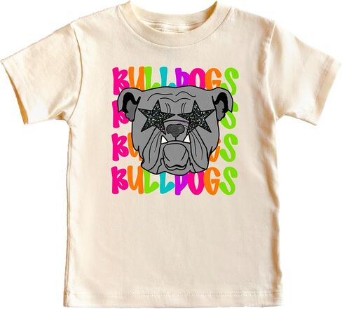 قميص Bulldogs Game Day للنساء والمراهقات، تي شيرت تميمة ملون لجرلي Bulldogs in Kuwait