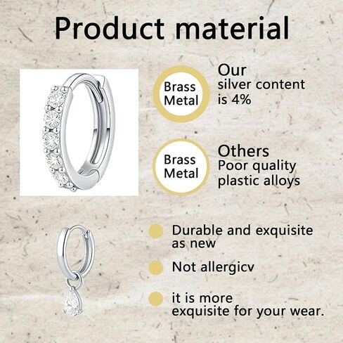 3 Pcs 14K Gold Stud Earrings for Women - Dainty Hypoallergenic Flat Back Cartilage Earring Sets for Multiple Piercing - Small Dangle Huggie Hoop Stud Earrings Stacks in Saudi Arabia