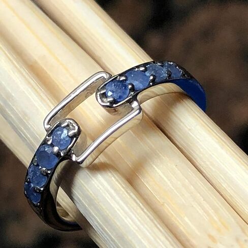 Natural Blue Sapphire 925 Solid Sterling Silver Ring in Saudi Arabia