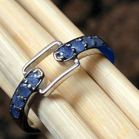 Natural Blue Sapphire 925 Solid Sterling Silver Ring in Saudi Arabia