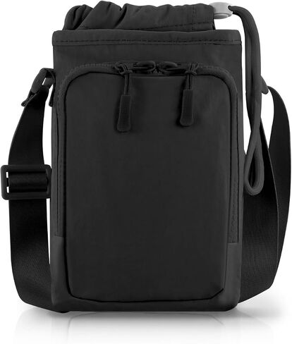 Nylon Cross Body Bag, Lightweight Phone Bag with Zipper, Drawstring, Small Shoulder Bag for Shopping in Saudi Arabia