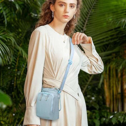 Nylon Cross Body Bag, Lightweight Phone Bag with Zipper, Drawstring, Small Shoulder Bag for Shopping in Saudi Arabia