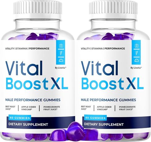 (2 Pack) Vital Boost XL Gummies - Official VitalBoost XL Gummys For Men Premium Natural Ingredients - Maximum Strength, Advanced Formula Support For Overall Health & Wellness, 120 Gummies For 2 Months in Kuwait