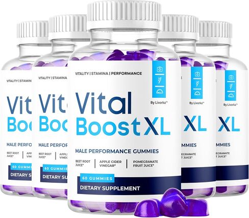 (2 Pack) Vital Boost XL Gummies - Official VitalBoost XL Gummys For Men Premium Natural Ingredients - Maximum Strength, Advanced Formula Support For Overall Health & Wellness, 120 Gummies For 2 Months in Saudi Arabia