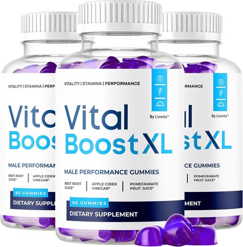 (2 Pack) Vital Boost XL Gummies - Official VitalBoost XL Gummys For Men Premium Natural Ingredients - Maximum Strength, Advanced Formula Support For Overall Health & Wellness, 120 Gummies For 2 Months in Kuwait