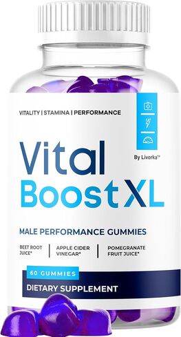 (2 Pack) Vital Boost XL Gummies - Official VitalBoost XL Gummys For Men Premium Natural Ingredients - Maximum Strength, Advanced Formula Support For Overall Health & Wellness, 120 Gummies For 2 Months in Kuwait