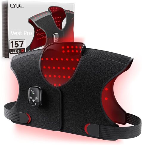 Red Light Therapy for Neck and Shoulder, 290 LEDs 660nm & 850nm Infrared Red Light Therapy Neck and Shoulder Heating Pad, 5-Level Light Intensities & 4-Level Pulse Wearable Wrap in Saudi Arabia
