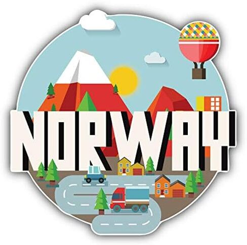 Norway Vintage Label Round Metal 0.75" Lapel Pin Hat Shirt Pin Tie Tack Pinback in Saudi Arabia