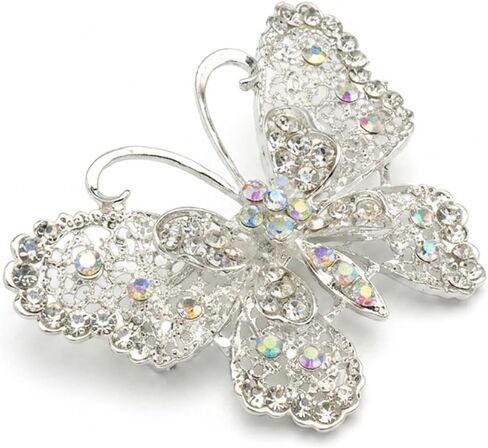 Sparkling Butterfly Brooch Pin for Women, Elegant Butterfly Lapel Pins,Rhinestone Animal Shape Brooch,Crystal Insect Lapel Pin,Dress Accessories Jewelry Gift for Women Daily Decoration in Saudi Arabia