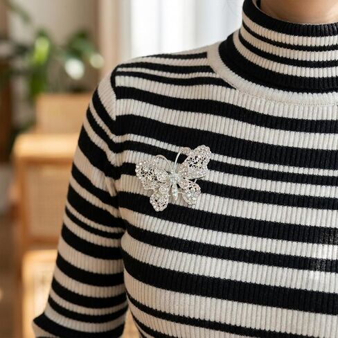 Sparkling Butterfly Brooch Pin for Women, Elegant Butterfly Lapel Pins,Rhinestone Animal Shape Brooch,Crystal Insect Lapel Pin,Dress Accessories Jewelry Gift for Women Daily Decoration in Saudi Arabia