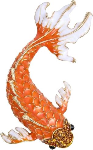 1 Brooches and Pins for Women, Blue Lucky Koi Fish Enamel Lifelike Pin, Brooches for Women Fashion Coat Pin Elegant Accessories in Saudi Arabia