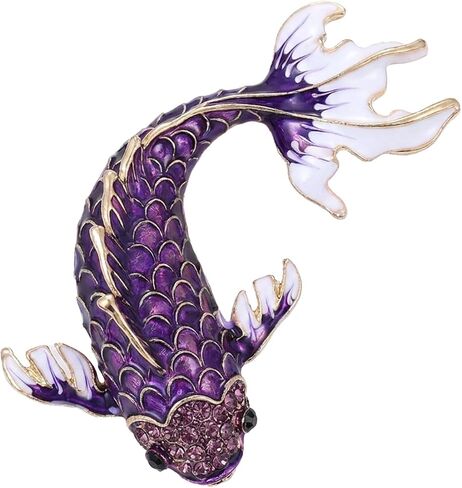 1 Brooches and Pins for Women, Blue Lucky Koi Fish Enamel Lifelike Pin, Brooches for Women Fashion Coat Pin Elegant Accessories in Saudi Arabia