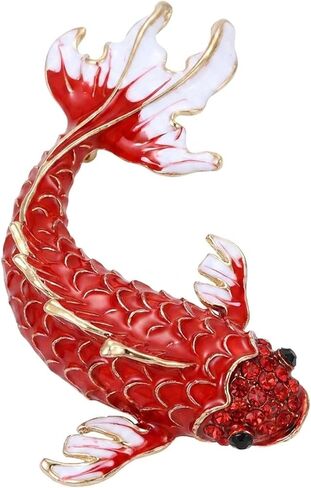 1 Brooches and Pins for Women, Blue Lucky Koi Fish Enamel Lifelike Pin, Brooches for Women Fashion Coat Pin Elegant Accessories in Saudi Arabia