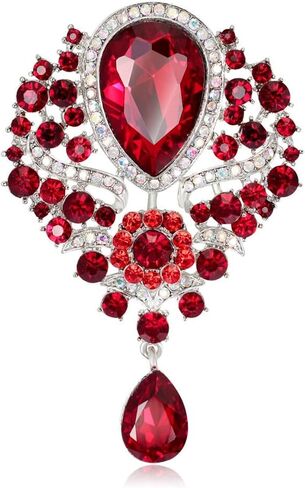 Rhinestone Brooch Pin for Women Rhinestone Bridal Brooch Lapel Pin Accessories Wedding Christmas Birthday Jewelry Gift in Kuwait