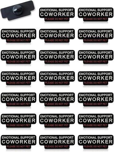 20 Pack Emotional Support Coworker Enamel Pin, Funny Office Lapel Pins Bulk, Sarcastic Work Bestie Gift for Coworkers, Do Not Pet Pins for Backpacks, Lanyards, Jackets, Office Humor Decor in Kuwait