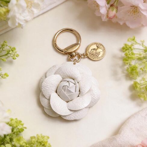 choice of all Flower Keychain Leather Bag Charm Floral Purse Charm Handbag Backpack Tote Accessory Spring Gift for Women in Kuwait