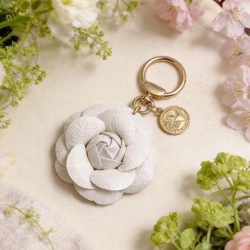 choice of all Flower Keychain Leather Bag Charm Floral Purse Charm Handbag Backpack Tote Accessory Spring Gift for Women in Kuwait
