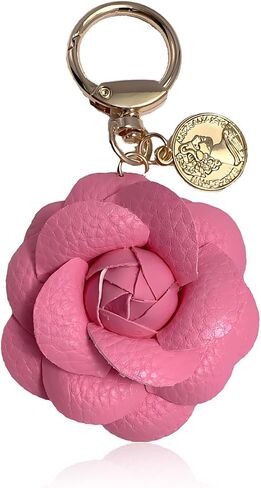choice of all Flower Keychain Leather Bag Charm Floral Purse Charm Handbag Backpack Tote Accessory Spring Gift for Women in Kuwait