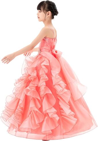 ekidsbridal فساتين فتاة الزهور المكشكشة من الأورجانزا لقاعة رقص الأميرة الأنيقة Seq5 in Kuwait