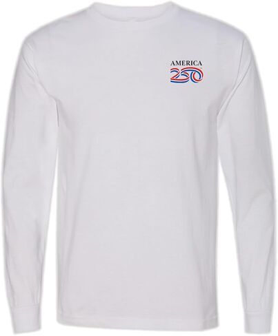 250 Anniversary USA Shirt, America250 Official Modern Logo Long Sleeve Shirt, 4th of July Merchandise in Saudi Arabia