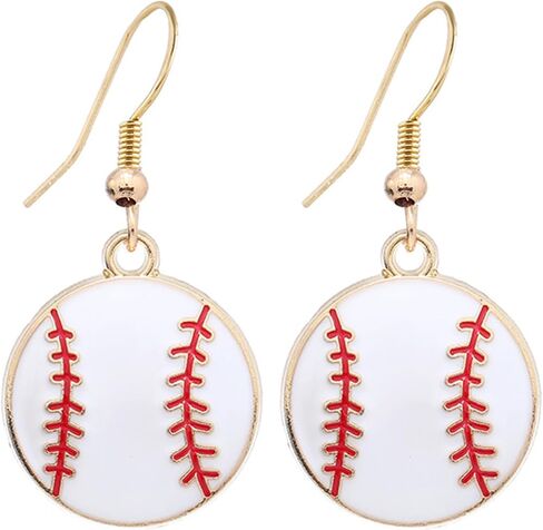 Baseball Earrings Sports Ball Shape Dangle Earrings Baseball Bat Drop Earrings for Women Baseball Fan Jewelry Gifts in Saudi Arabia