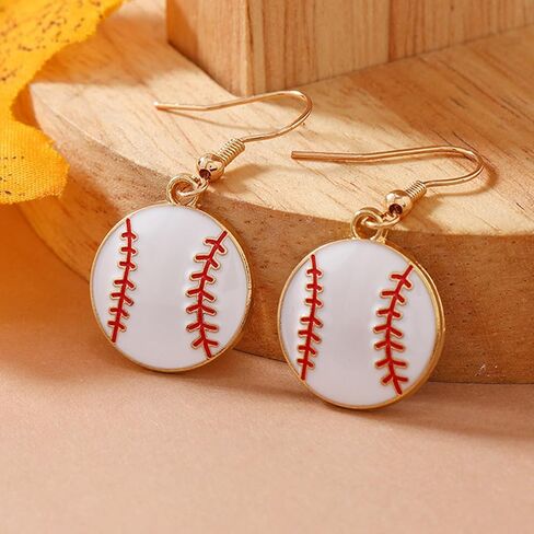 Baseball Earrings Sports Ball Shape Dangle Earrings Baseball Bat Drop Earrings for Women Baseball Fan Jewelry Gifts in Saudi Arabia