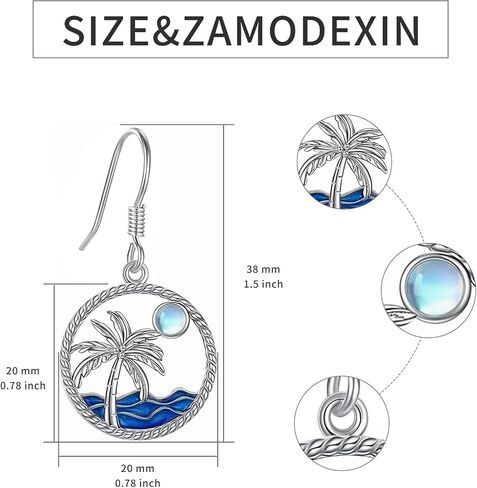 Ocean Waves Beach earrings Coconut Tree Earrings Tropical Jewelry for Women in Saudi Arabia